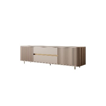 TV-Schrank MIRAGE GOLD, 180 cm, mit geriffelten Fronten