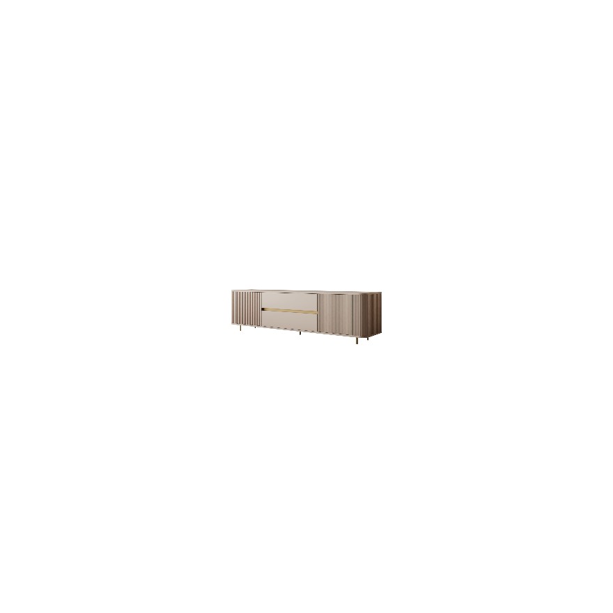 TV-Schrank MIRAGE GOLD, 180 cm, mit geriffelten Fronten