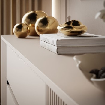 TV-Schrank MIRAGE GOLD, 240 cm, mit geriffelten Fronten