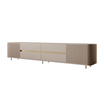 TV-Schrank MIRAGE GOLD, 240 cm, mit geriffelten Fronten