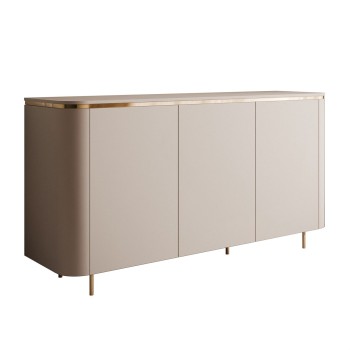 Kommode AVELINE 140 cm mit LED-Beleuchtung auf geraden Beinen