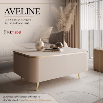 Couchtisch AVELINE mit schrägen Beinen