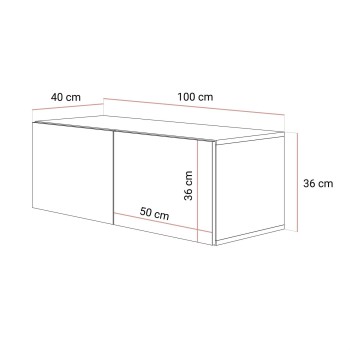 Hängender TV-Schrank COLGANTE NUSSBAU 100