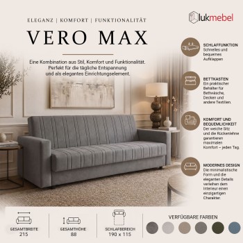 Sofa VERO MAX mit Schlaffunktion