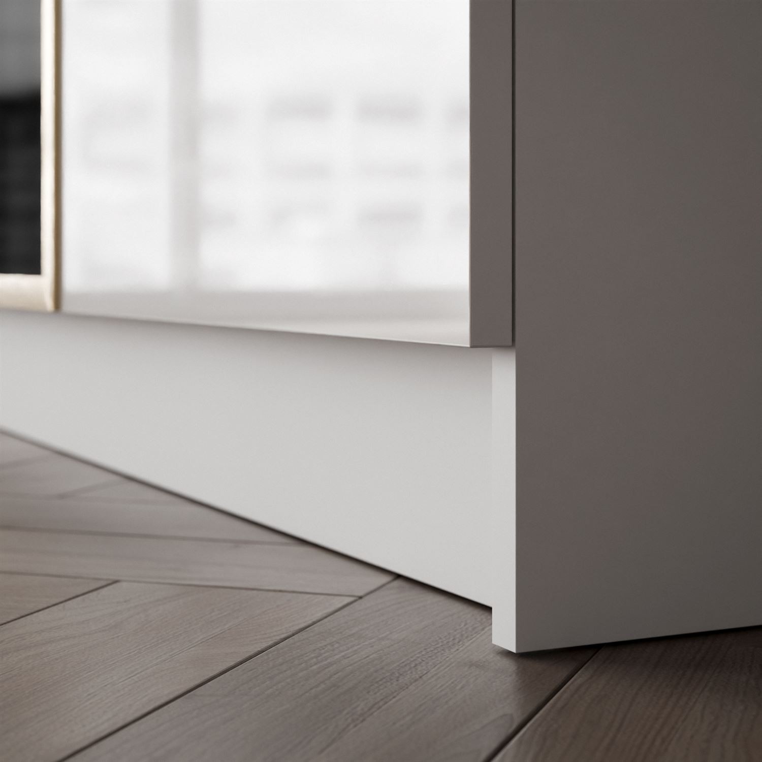 Viertüriger Kleiderschrank ATRIUM GLOSS mit Glasfront