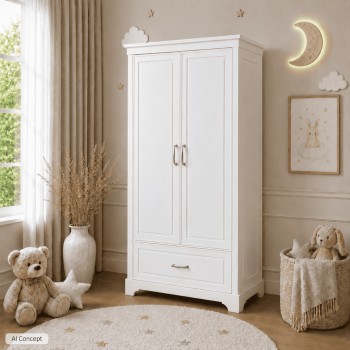 Zweitüriger Kleiderschrank TWINKLE für das Kinderzimmer