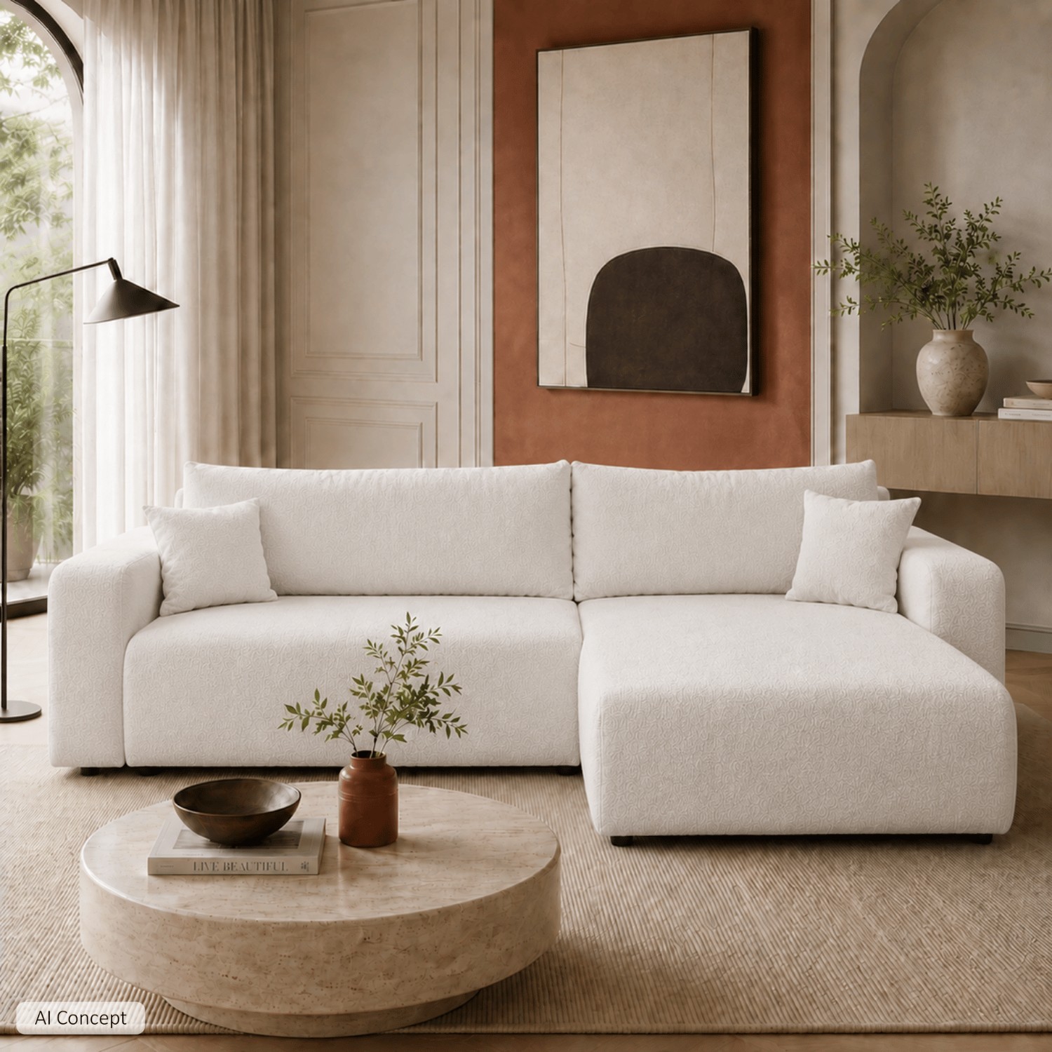 Ecksofa VESPO XL mit Schlaffunktion und Bettzeugkasten