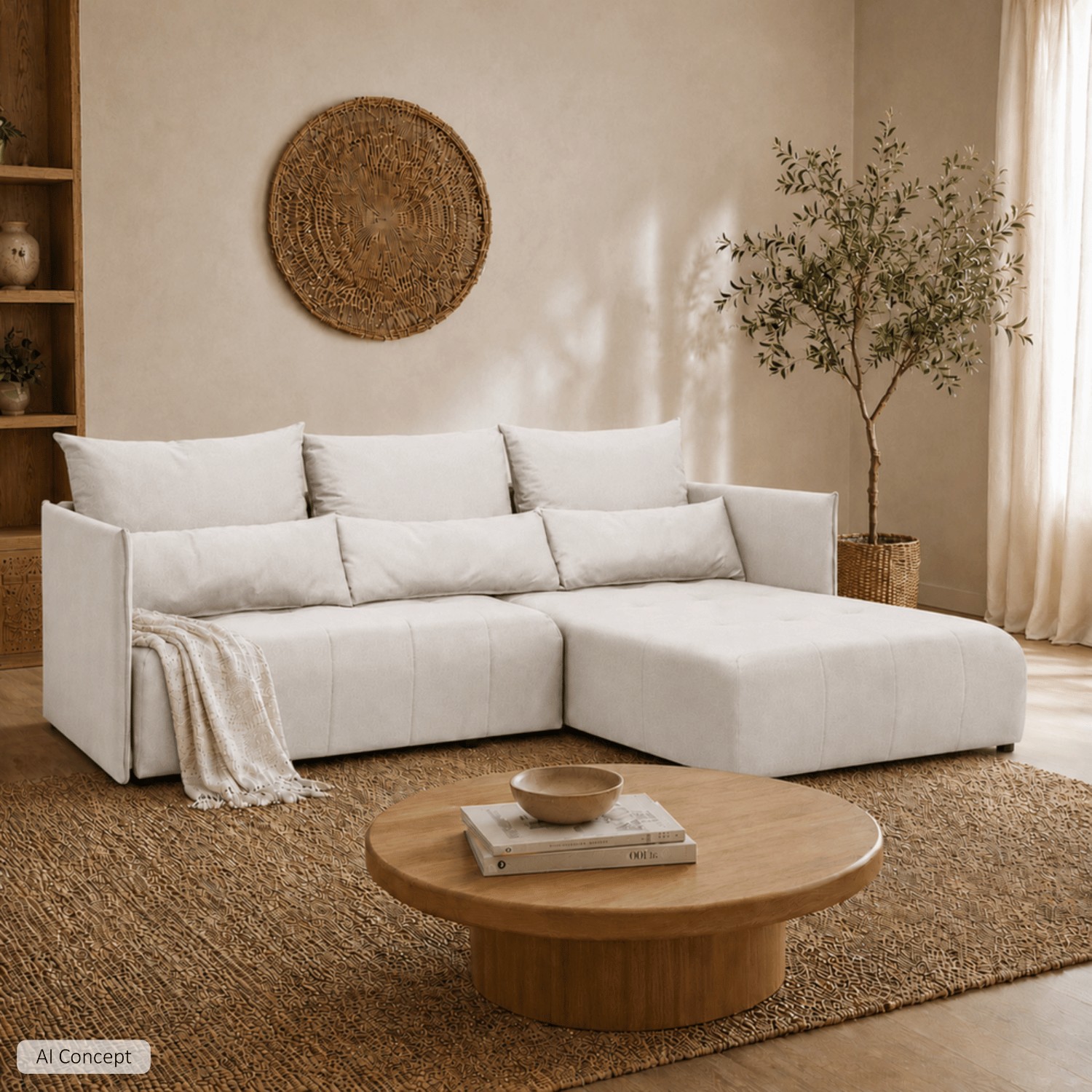 Ecksofa APOLLO L mit Schlaffunktion und Bettzeugkasten