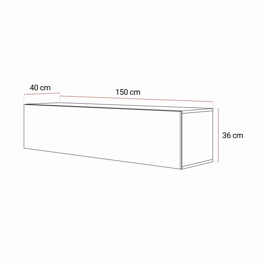 Hängender TV-Schrank COLGANTE KASZMIR 150