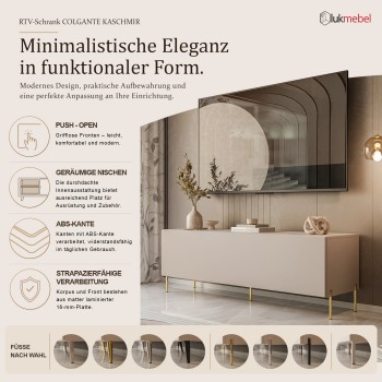 TV-Schrank COLGANTE KASZMIR 150 auf Füßen
