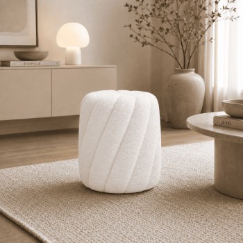 Hocker VELORA mit Ziernähten