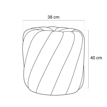 Hocker VELORA mit Ziernähten
