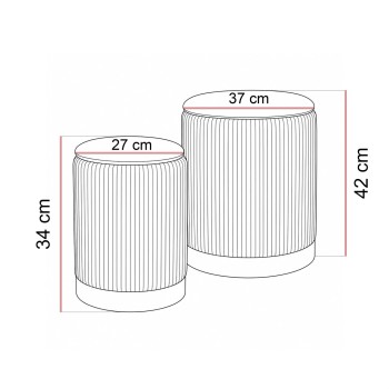 GEMINI Polsterhocker-Set