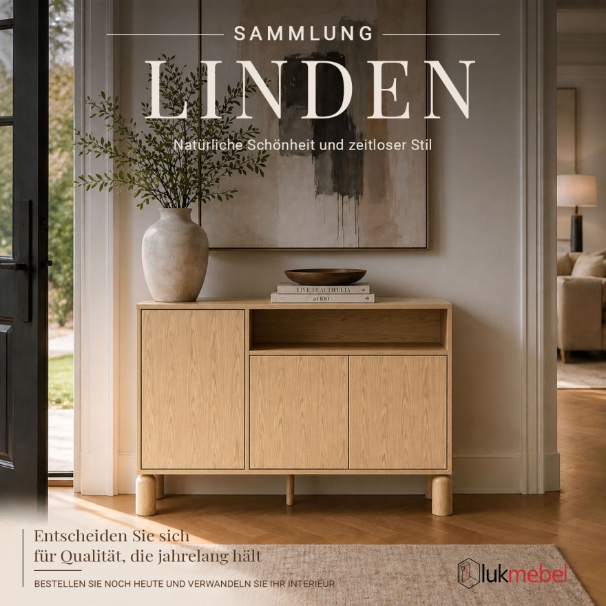Kommode LINDEN mit offenem Fach