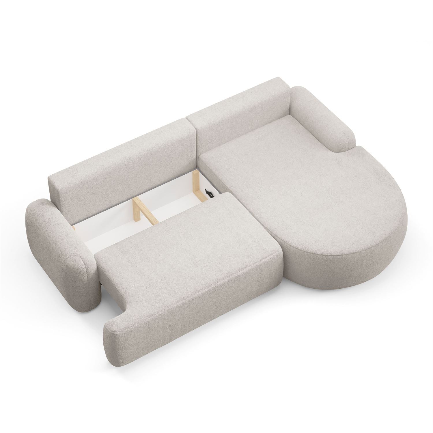Runder Ecksofa CLEO mit Schlaffunktion