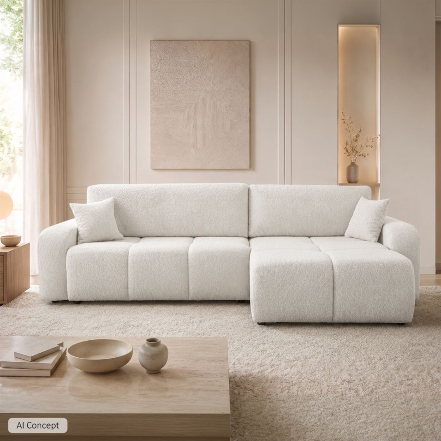 Ecksofa MALIBU XL mit Schlaffunktion und Bettkasten