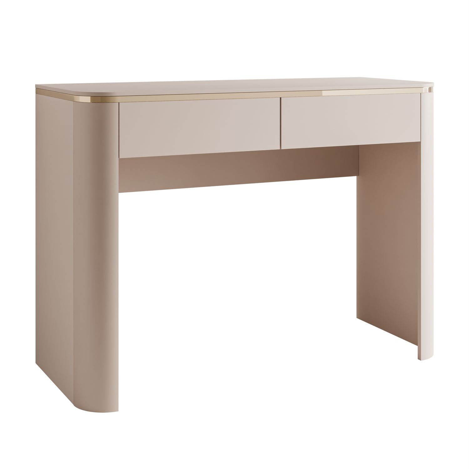 Konsole AVELINE mit goldener Leiste und Schubladen