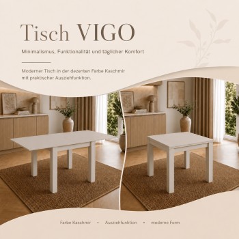 Ausziehbarer Esstisch VIGO 80–160 cm