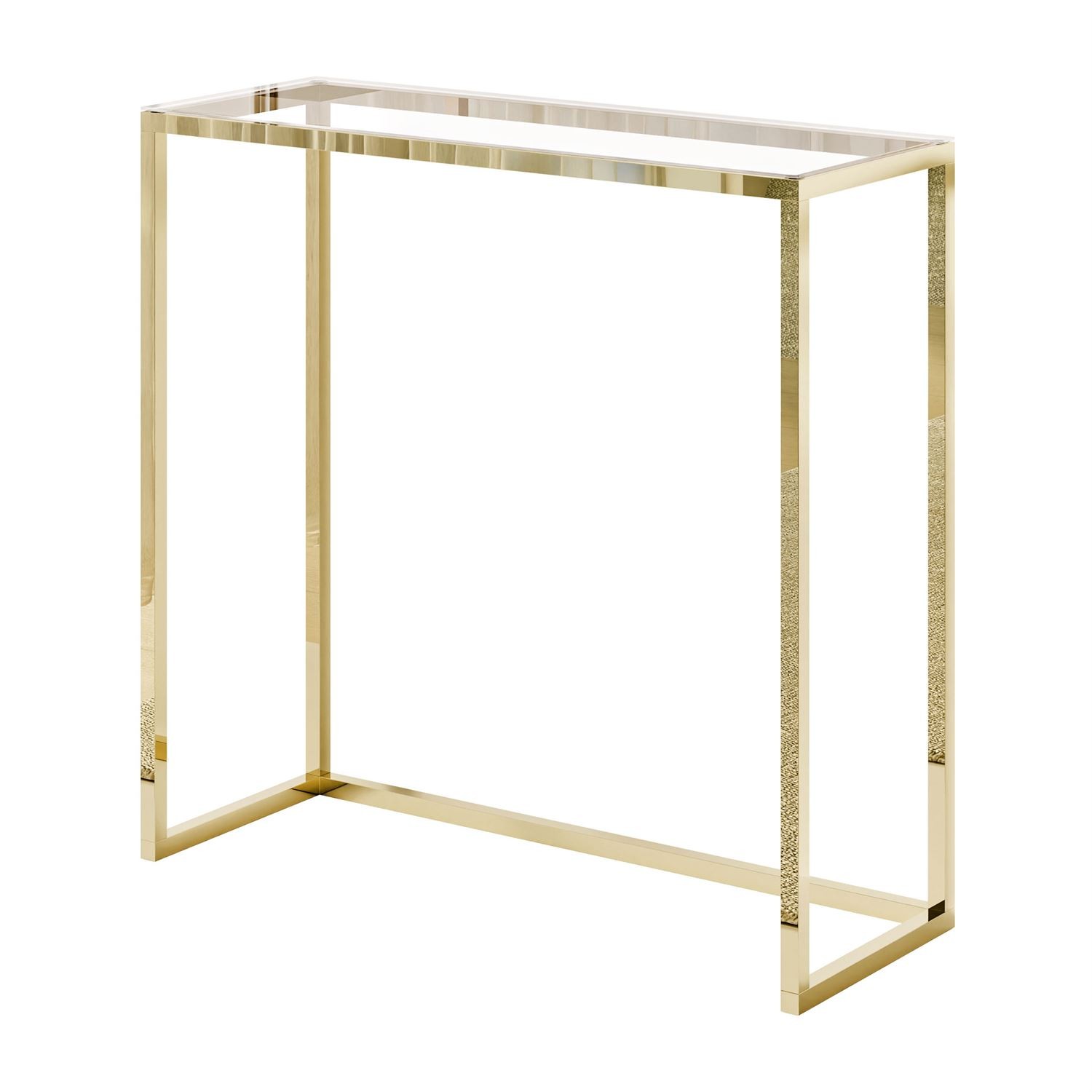 Konsole MODERN II GLASS GOLD CHROM 80/100 cm