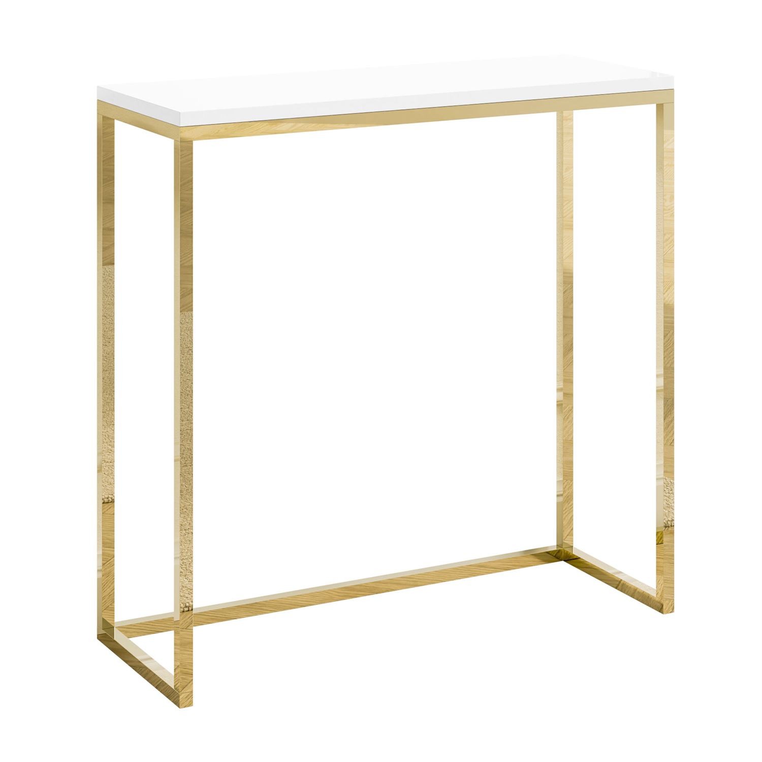Konsole MODERN II, GOLD-CHROM, 80/100 cm, Hochglanz