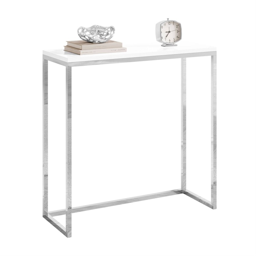Konsole MODERN II CHROM 80/100 cm, Hochglanz
