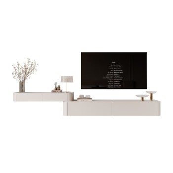 Hängendes TV-Möbel-Set SAGE KASCHMIR mit TV-Schrank und Konsole