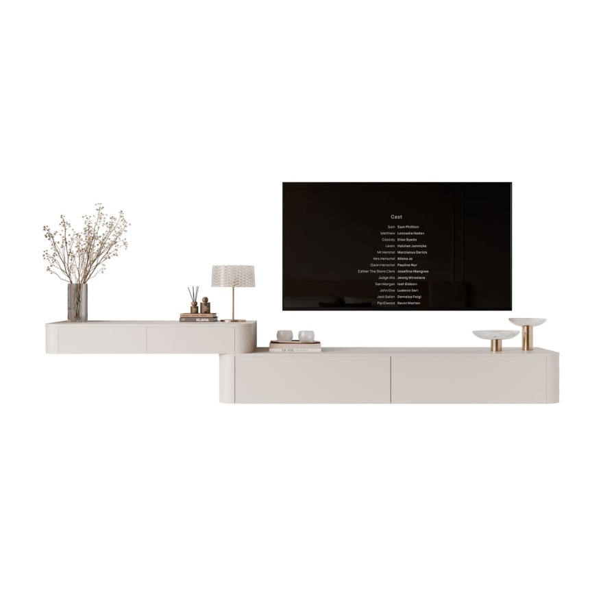 Hängendes TV-Möbel-Set SAGE KASCHMIR mit TV-Schrank und Konsole