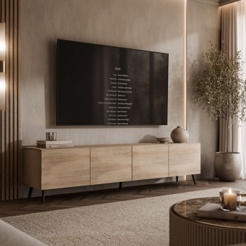 TV-Möbel COLGANTE TRAVERTIN 200 cm mit Beinen