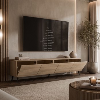 TV-Möbel COLGANTE TRAVERTIN 200 cm mit Beinen