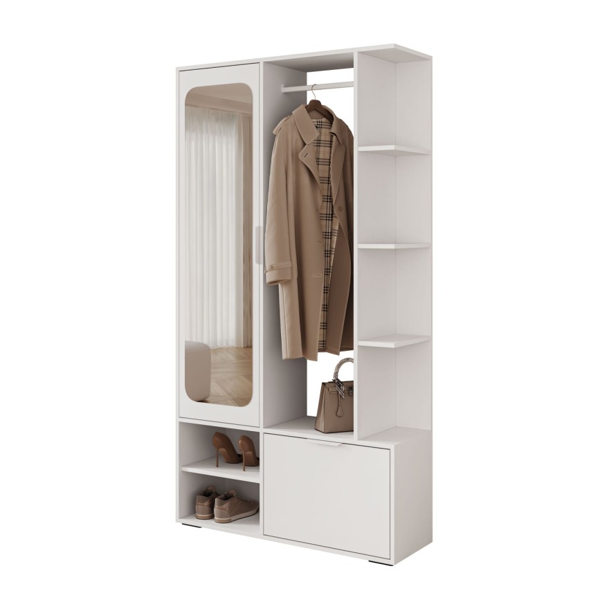 Garderobe NOLA mit Spiegel und Schuhschrank