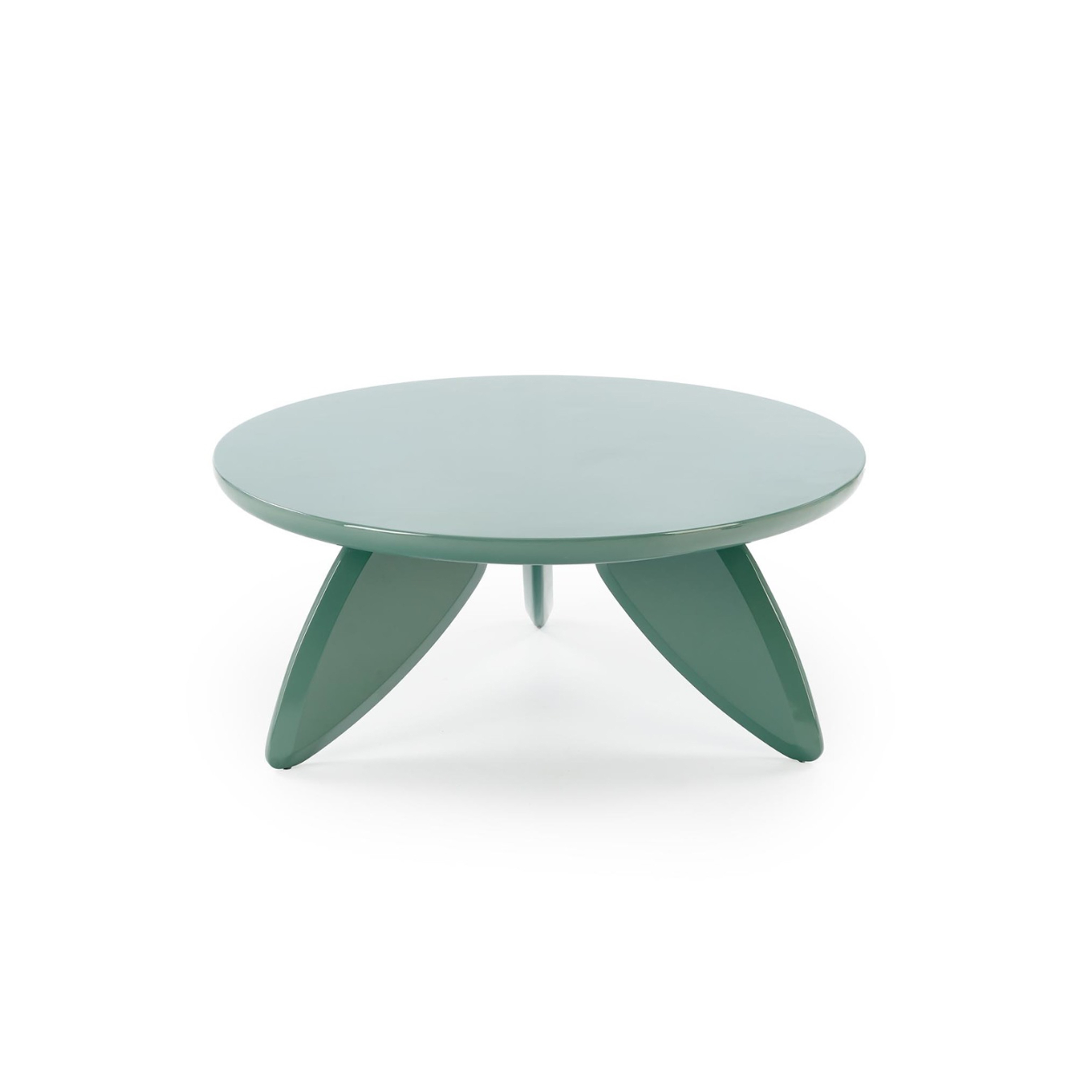 Couchtisch LARA 80 cm mit rundem Hochglanz-Tischplatte