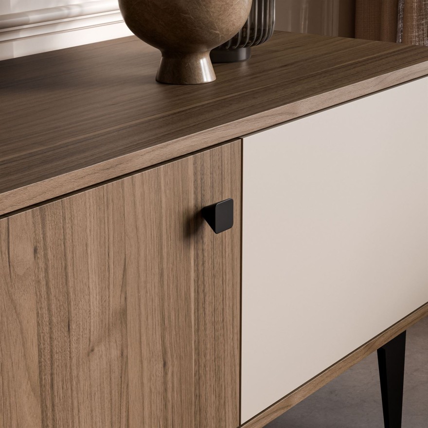 TV-Schrank MOCHA 180 cm mit Schublade und offenem Fach.
