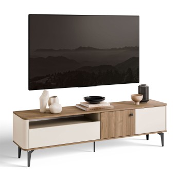 TV-Schrank MOCHA 180 cm mit Schublade und offenem Fach.