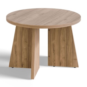Runder Couchtisch MOCHA 58 cm Nussbaum Royal