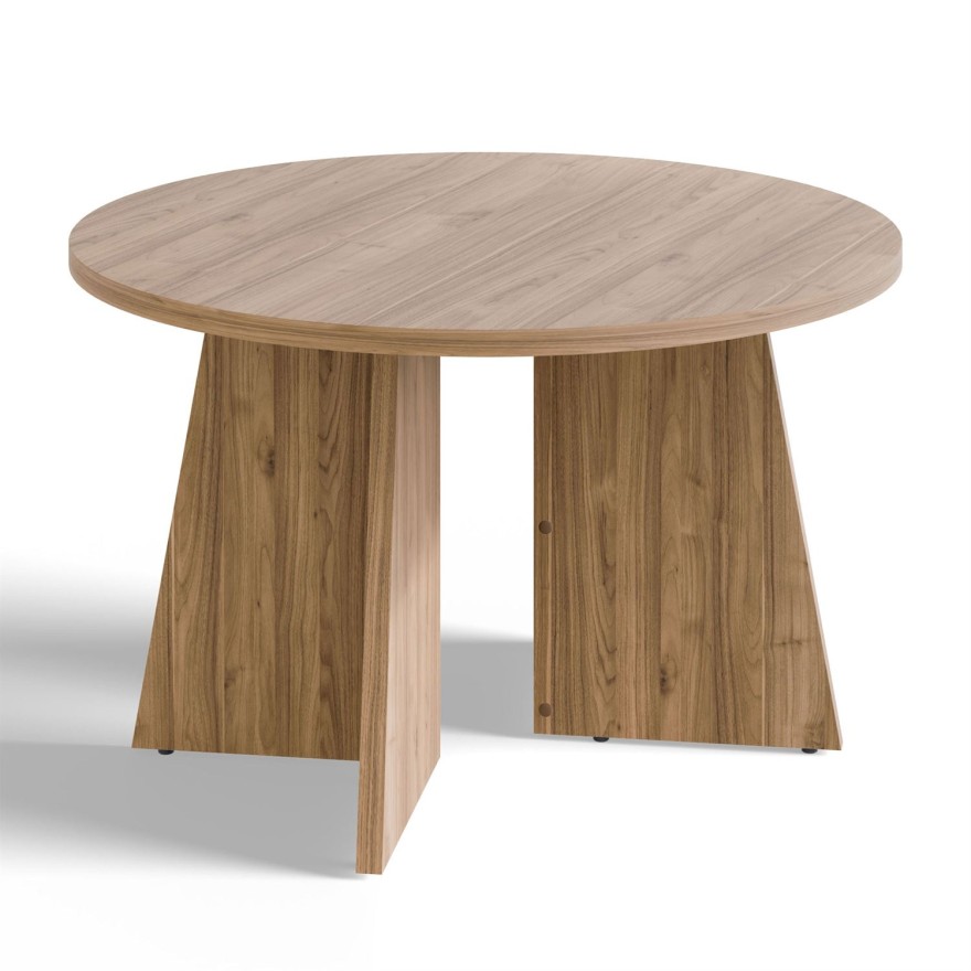 Runder Couchtisch MOCHA 75 cm Nussbaum Royal