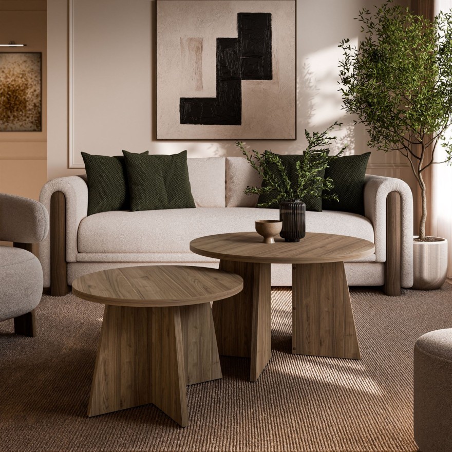 Couchtisch-Set MOCHA 2er-Set Nussbaum Royal