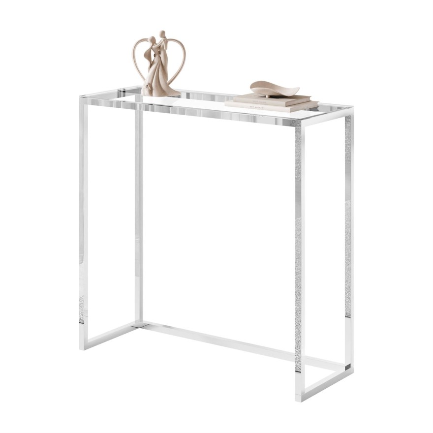 Konsole MODERN II GLASS CHROM 80/100 cm