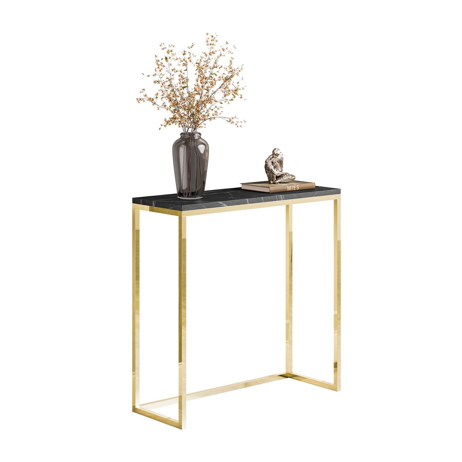 Konsole MODERN II GRIGIA GOLD CHROM 80/100 cm