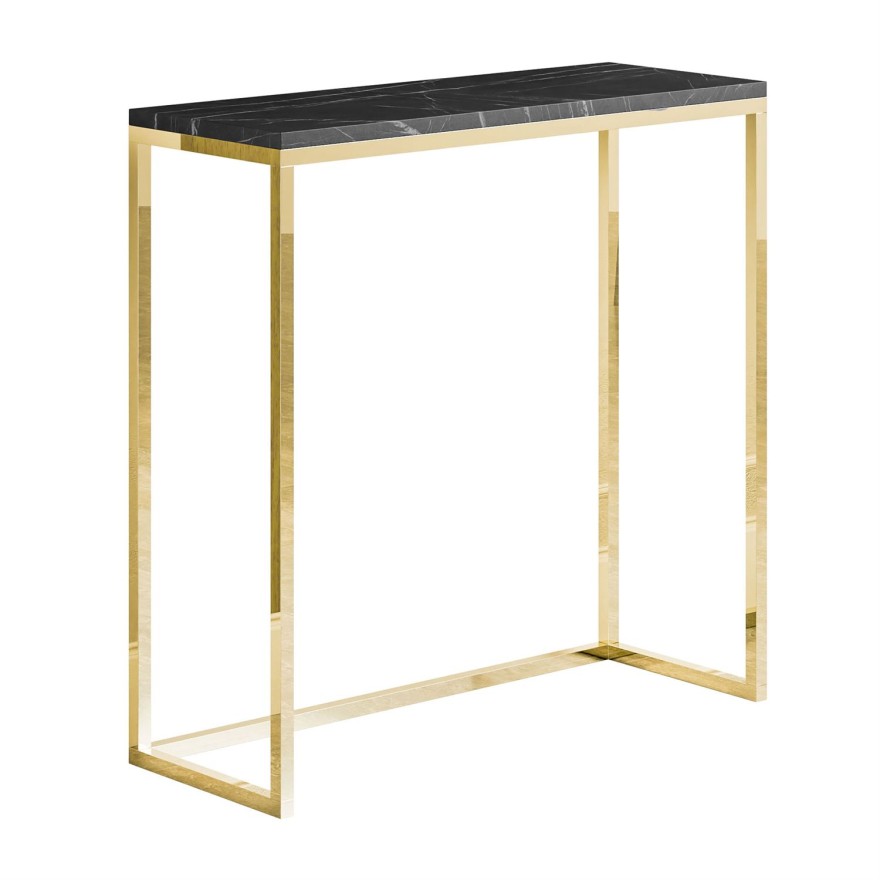 Konsole MODERN II GRIGIA GOLD CHROM 80/100 cm