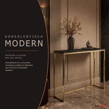 Konsole MODERN II GRIGIA GOLD CHROM 80/100 cm