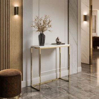Konsole MODERN II LEVANTO GOLD CHROM 80/100 cm