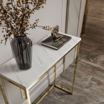 Konsole MODERN II LEVANTO GOLD CHROM 80/100 cm