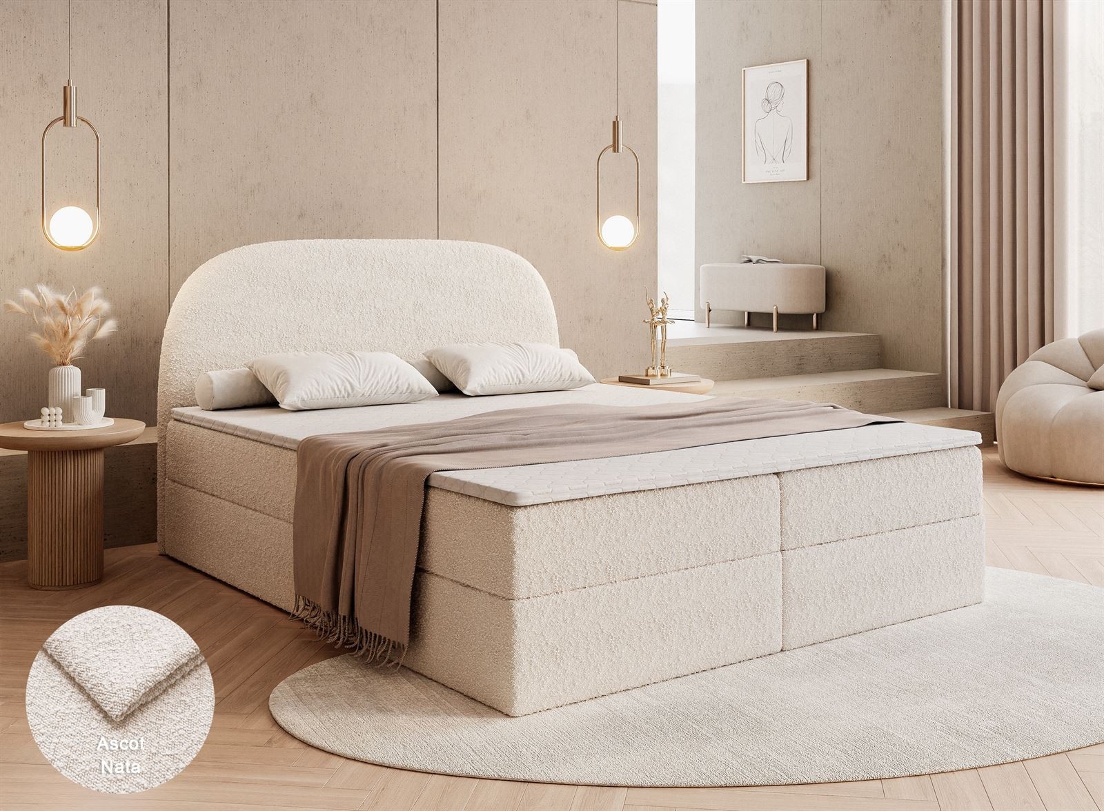 Boxspringbett ALLURE mit Bettwäschebehälter