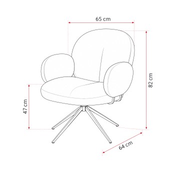 Polsterter Drehstuhl BERRY 360°