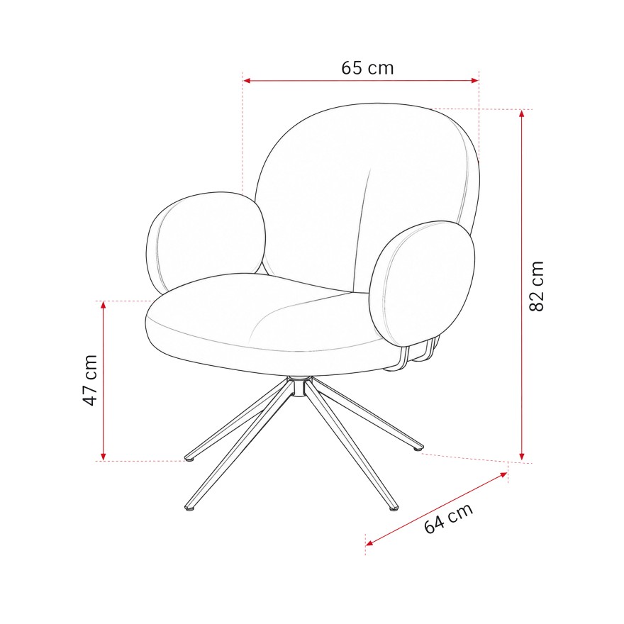 Polsterter Drehstuhl BERRY 360°