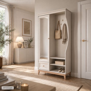 Garderobe SAVONA mit Spiegel und Schuhschrank für den Flur