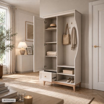 Garderobe SAVONA mit Spiegel und Schuhschrank für den Flur