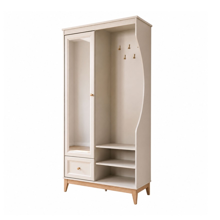 Garderobe SAVONA mit Spiegel und Schuhschrank für den Flur