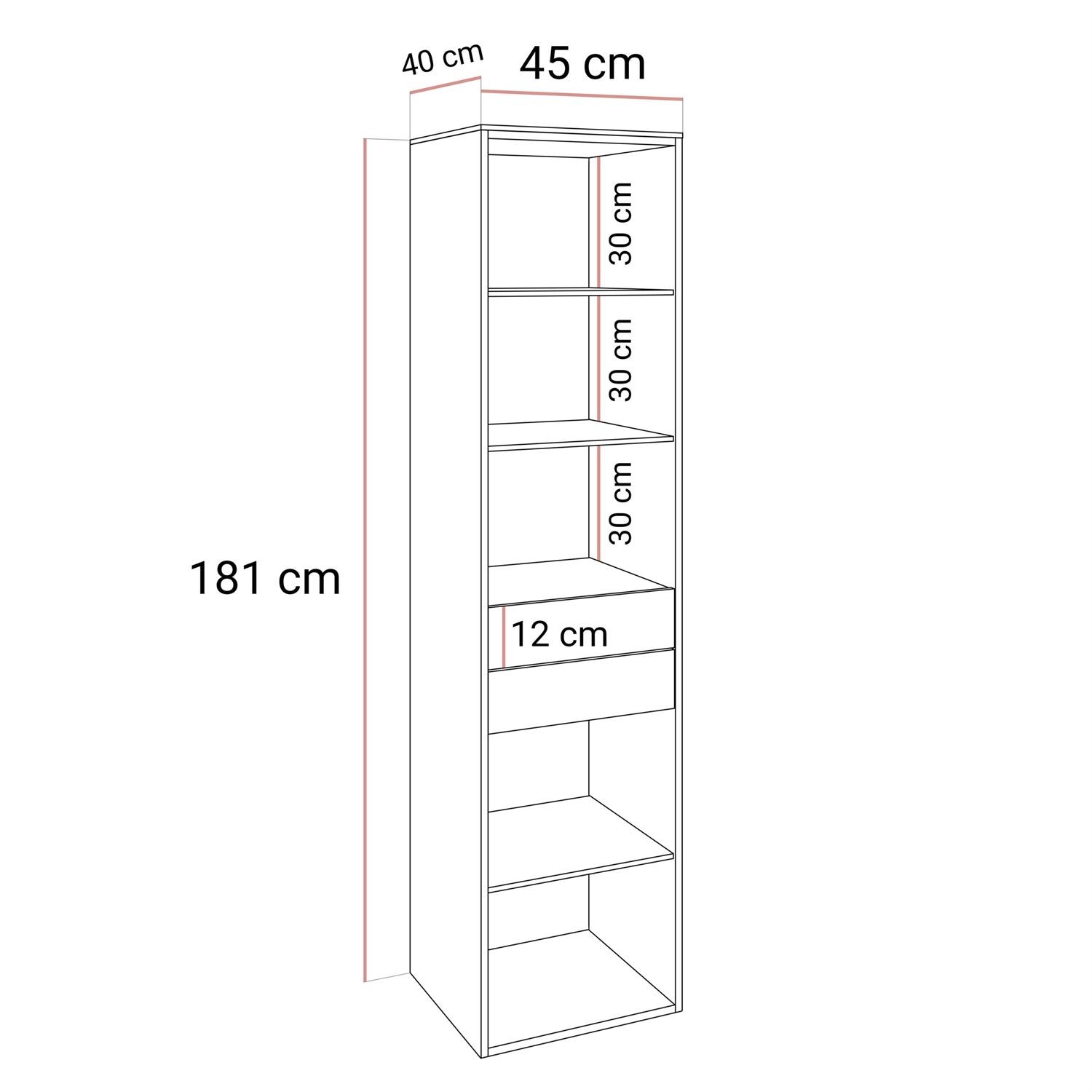 Vitrine für das Wohnzimmer AURORA SILVER mit LED-Beleuchtung