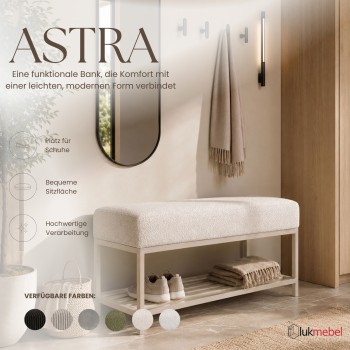 Polsterbank ASTRA mit Schuhablage